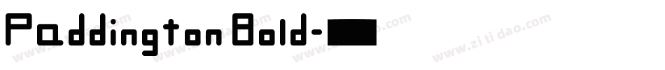 Paddington Bold字体转换